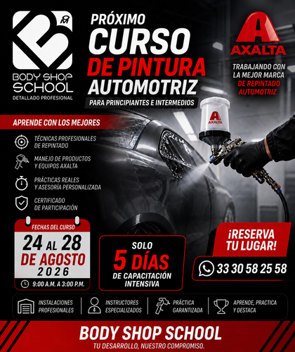 CURSO DE PINTURA AUTOMOTRIZ GRUPAL