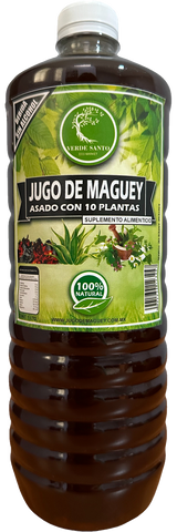 JUGO DE MAGUEY ASADO CON 10 PLANTAS 1L