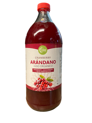 Jugo de arandano 100% organico 1L