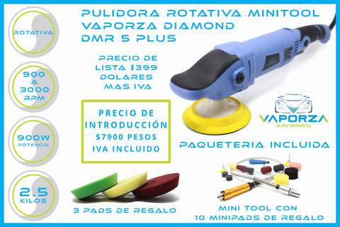 PULIDORA ROTATIVA VAPORZA MINITOOL DIAMOND DMR 5'' PLUS